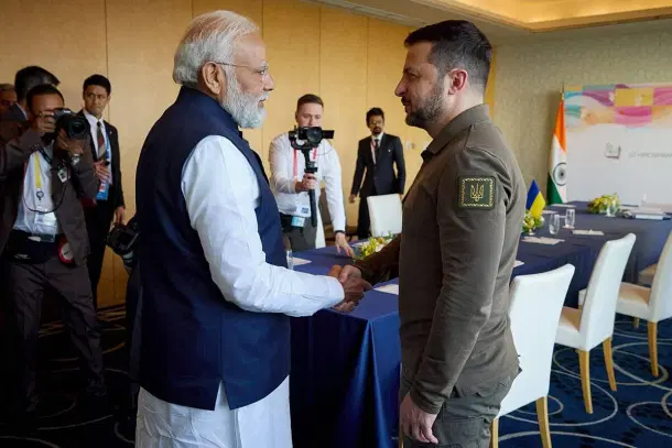 PM Modi with President Zelensky of Ukraine. (File Photo)